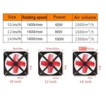 Kitchen Exhaust Fan Wall Window Fan High Power Industrial Extractor Fume Space Extractor Hood,CN Plug - Image 3