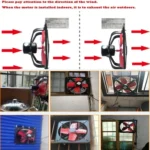 Kitchen Exhaust Fan Wall Window Fan High Power Industrial Extractor Fume Space Extractor Hood,CN Plug - Image 7