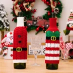 Christmas Knitted Wine Bottle Cover Festival Restaurant Decorations - Image 2