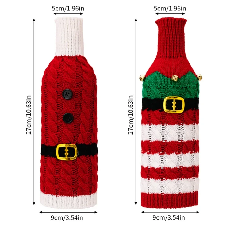 TBD06040919_B2.webp Christmas Knitted Wine Bottle Cover Festival Restaurant Decorations - Image 3
