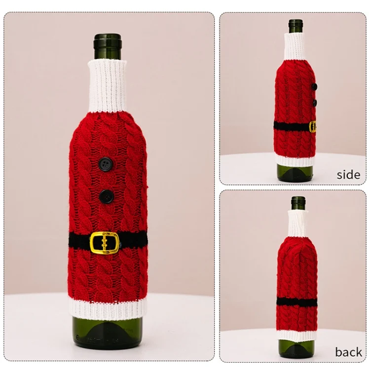 TBD06040919_B4.webp Christmas Knitted Wine Bottle Cover Festival Restaurant Decorations - Image 5