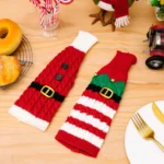 Christmas Knitted Wine Bottle Cover Festival Restaurant Decorations - Image 6