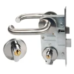 Stainless Steel Round Tube Fire Door Handle Passage Door Lever - Image 2