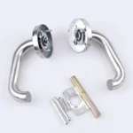 Stainless Steel Round Tube Fire Door Handle Passage Door Lever - Image 3
