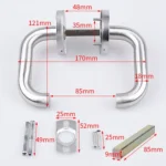 Stainless Steel Round Tube Fire Door Handle Passage Door Lever - Image 4