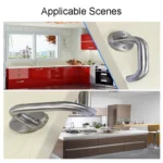 Stainless Steel Round Tube Fire Door Handle Passage Door Lever - Image 7