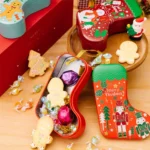 Christmas Tree Decoration Pendants Christmas Stock Shaped Tinplate Gift Box - Image 7