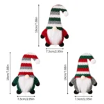 Christmas Table Decoration Cartoon Knitted Striped Knife and Fork Cover - Image 3