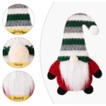 Christmas Table Decoration Cartoon Knitted Striped Knife and Fork Cover - Image 5