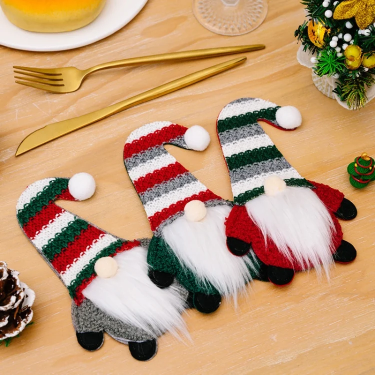 TBD06040941_B5.webp Christmas Table Decoration Cartoon Knitted Striped Knife and Fork Cover - Image 6