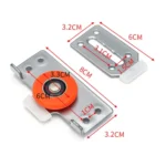 Closet Sliding Door Pulley Fittings Silent Sliding Door Accessories With 8 Screws - Image 2