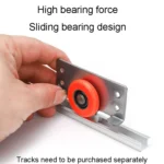 Closet Sliding Door Pulley Fittings Silent Sliding Door Accessories With 8 Screws - Image 8