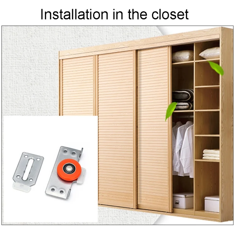 TBD06040946_B8.webp Closet Sliding Door Pulley Fittings Silent Sliding Door Accessories With 8 Screws - Image 9