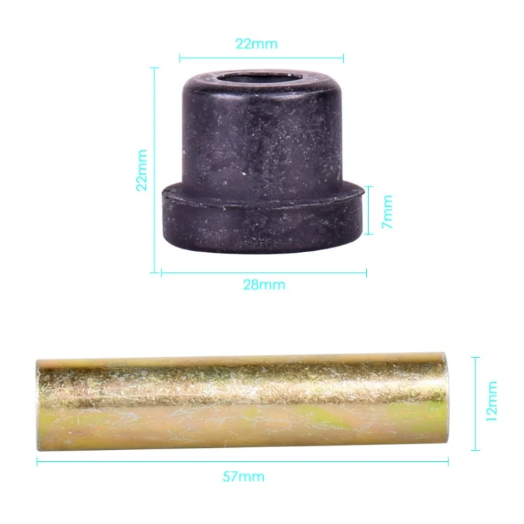 TBD06040949_B1.webp Golf Cart Front And Rear Steel Plate Rubber Sleeve Iron Sleeve Kit Leaf Spring Bushings - Image 2