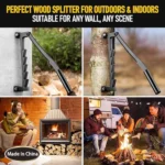 Wall Mounted Manual Wood Splitter High Carbon Steel Fire Wood Cutter - Image 7