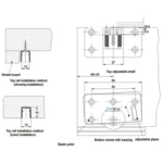 Sliding Door Closet Pulley Accessories Large Groove Sliding Door Lower Track - Image 10