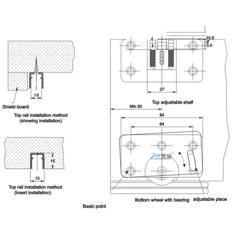 TBD06040980_9.webp Sliding Door Closet Pulley Accessories Large Groove Sliding Door Lower Track - Image 10