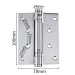 2pcs /Set 4 Inch Stainless Steel Hinge Free Slotting Door Switch Hinge - Image 2