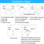2pcs /Set 4 Inch Stainless Steel Hinge Free Slotting Door Switch Hinge - Image 7