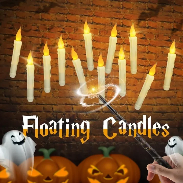 TBD06040993_B4.webp 12pcs /Set LED Floating Candles Lights With Remote Control Christmas Halloween Decoration - Image 5