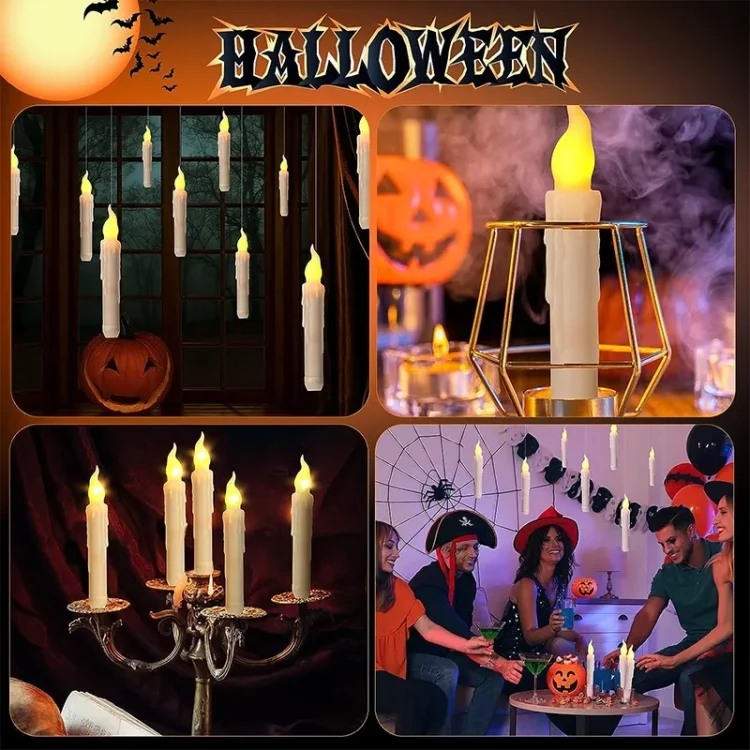 TBD06040993_B6.webp 12pcs /Set LED Floating Candles Lights With Remote Control Christmas Halloween Decoration - Image 7