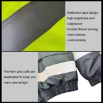 Winter Warm Waterproof Short Multi-pocket Reflective Cotton Jacket - Image 7