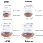 8pcs /Set Round Table And Chair Leg Covers For Tiles/Wooden Floors Furniture Protectors - Image 2