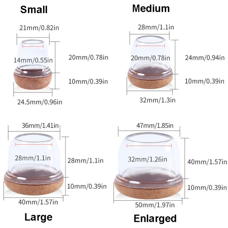 TBD06041100_B1.webp 8pcs /Set Round Table And Chair Leg Covers For Tiles/Wooden Floors Furniture Protectors - Image 2