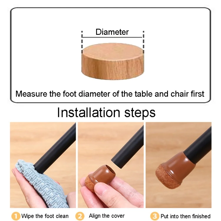 TBD06041100_B6.webp 8pcs /Set Round Table And Chair Leg Covers For Tiles/Wooden Floors Furniture Protectors - Image 7