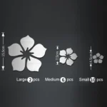 18pcs /Set Acrylic Cherry Blossom Mirror Wall Sticker Living Room Bedroom Background Wall Decoration - Image 2