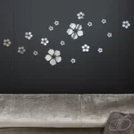 18pcs /Set Acrylic Cherry Blossom Mirror Wall Sticker Living Room Bedroom Background Wall Decoration - Image 4