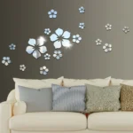 18pcs /Set Acrylic Cherry Blossom Mirror Wall Sticker Living Room Bedroom Background Wall Decoration - Image 5