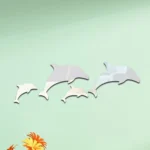 4pcs /Set Acrylic Dolphin Stereo Wall Stickers Home Wall Decoration