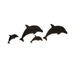 4pcs /Set Acrylic Dolphin Stereo Wall Stickers Home Wall Decoration - Image 2