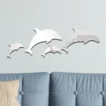 4pcs /Set Acrylic Dolphin Stereo Wall Stickers Home Wall Decoration - Image 4