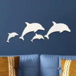 4pcs /Set Acrylic Dolphin Stereo Wall Stickers Home Wall Decoration - Image 5