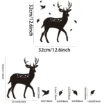 8pcs /Set Acrylic Deer Mirror Wall Stickers Home Background Decoration - Image 2