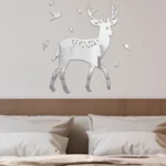 8pcs /Set Acrylic Deer Mirror Wall Stickers Home Background Decoration - Image 4