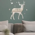 8pcs /Set Acrylic Deer Mirror Wall Stickers Home Background Decoration - Image 5