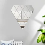 14pcs /Set Acrylic Diamond Mirror Stereo Wall Stickers Home Background Wall Decoration