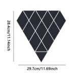 14pcs /Set Acrylic Diamond Mirror Stereo Wall Stickers Home Background Wall Decoration - Image 2