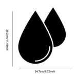 2pcs /Set Acrylic Water Drops Mirror Stereo Wall Stickers Living Room Bedroom Decorative Stickers Soft Mirror - Image 2