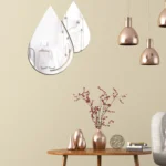 2pcs /Set Acrylic Water Drops Mirror Stereo Wall Stickers Living Room Bedroom Decorative Stickers Soft Mirror - Image 3