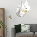 2pcs /Set Acrylic Water Drops Mirror Stereo Wall Stickers Living Room Bedroom Decorative Stickers Soft Mirror - Image 4