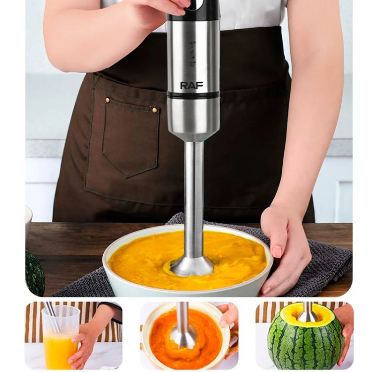 TBD06041127_B5.webp RAF 700W 4-blade Handheld Electric Blender Stainless Steel Food Cooking Stick EU Plug - Image 6