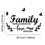 Acrylic Familylove Stereoscopic Mirror Wall Stickers Home Self-Adhesive Decorative Soft Mirror - Image 2