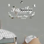 Acrylic Familylove Stereoscopic Mirror Wall Stickers Home Self-Adhesive Decorative Soft Mirror - Image 4