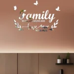 Acrylic Familylove Stereoscopic Mirror Wall Stickers Home Self-Adhesive Decorative Soft Mirror - Image 5