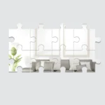 8pcs /Set Acrylic Square Puzzle Mirror Wall Sticker Home Decoration Soft Mirror