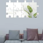 8pcs /Set Acrylic Square Puzzle Mirror Wall Sticker Home Decoration Soft Mirror - Image 4